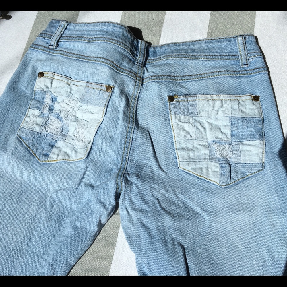 🌺Vanilla Star Patchwork Pocket Jeans OBO